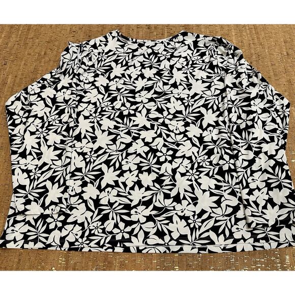 Lands' End Women's SunShade UPF 50 Long SleeveRelaxed Rash Guard Print 3XL - Picture 7 of 9